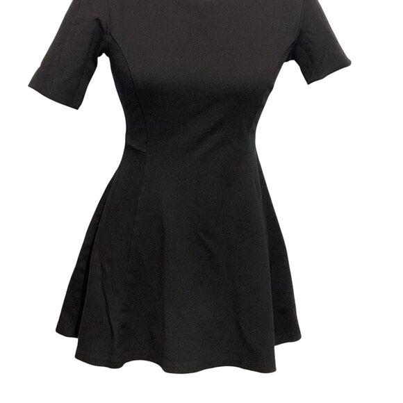 Topshop Black Skater Dress Short Sleeve - Picture 4 of 11